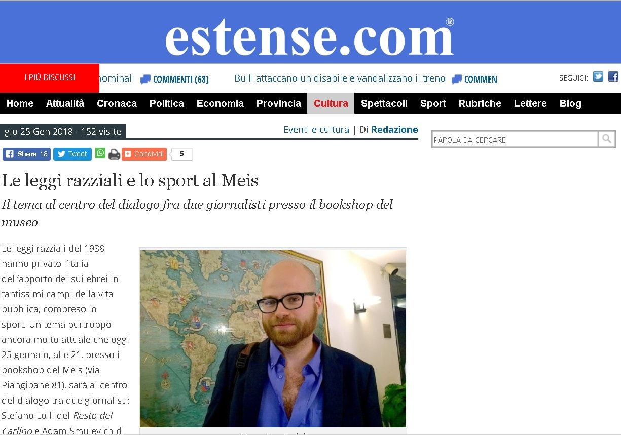 Le leggi razziali e lo sport al Meis