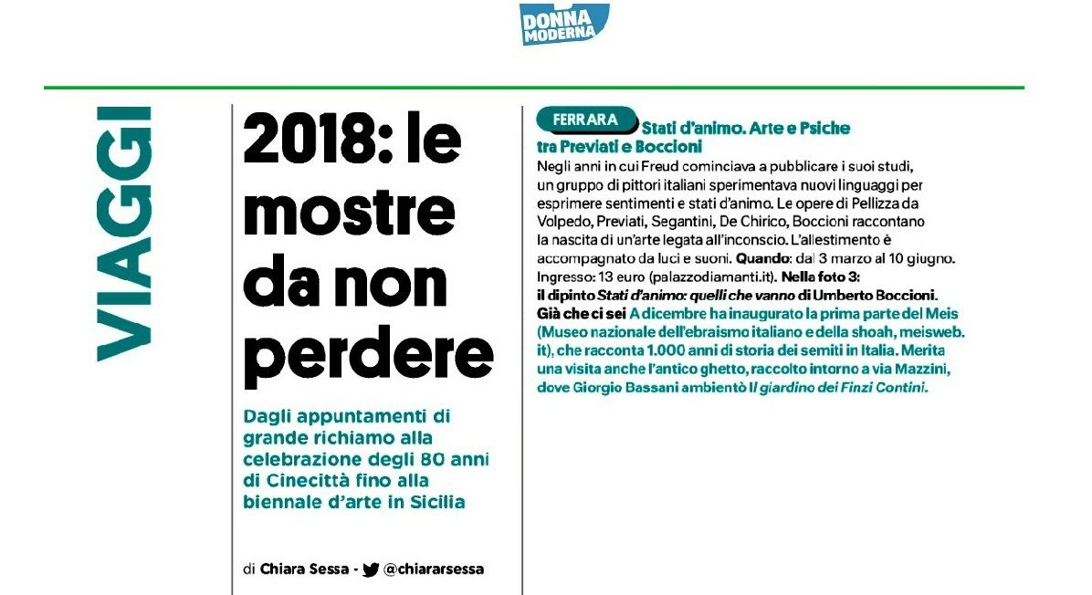VIAGGI – 2018: le mostre da non perdere