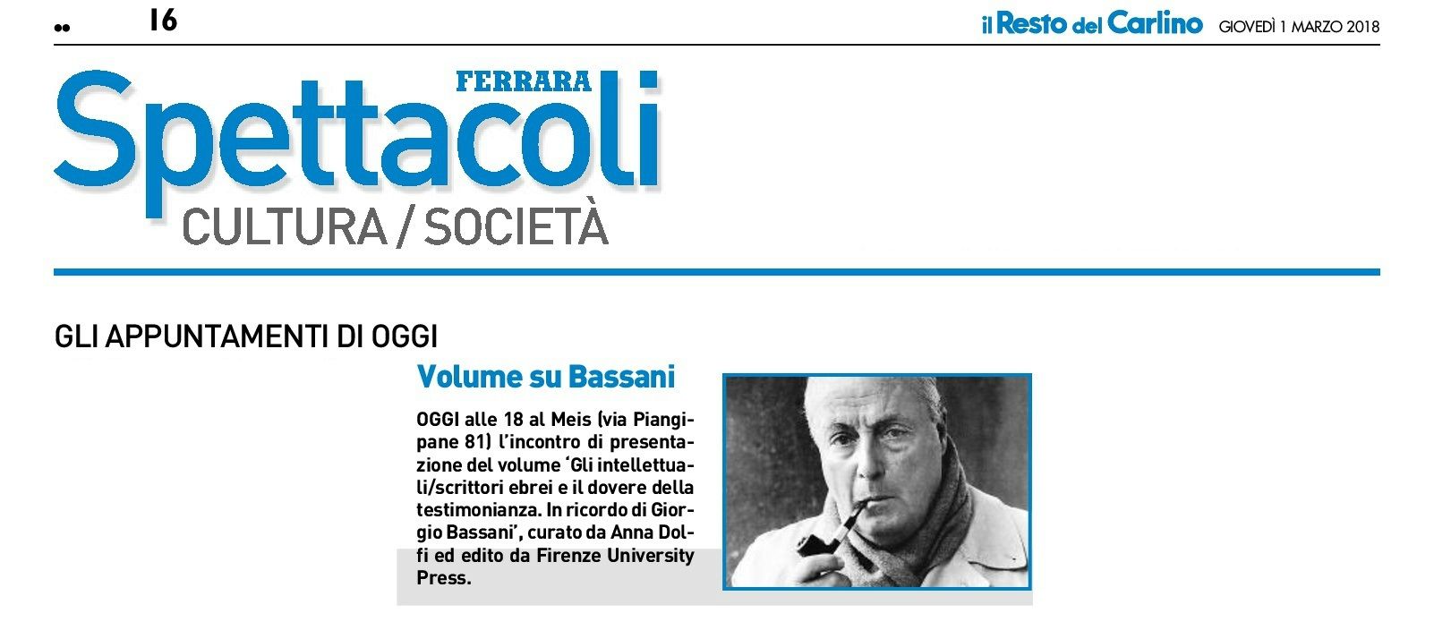 Volume su Bassani