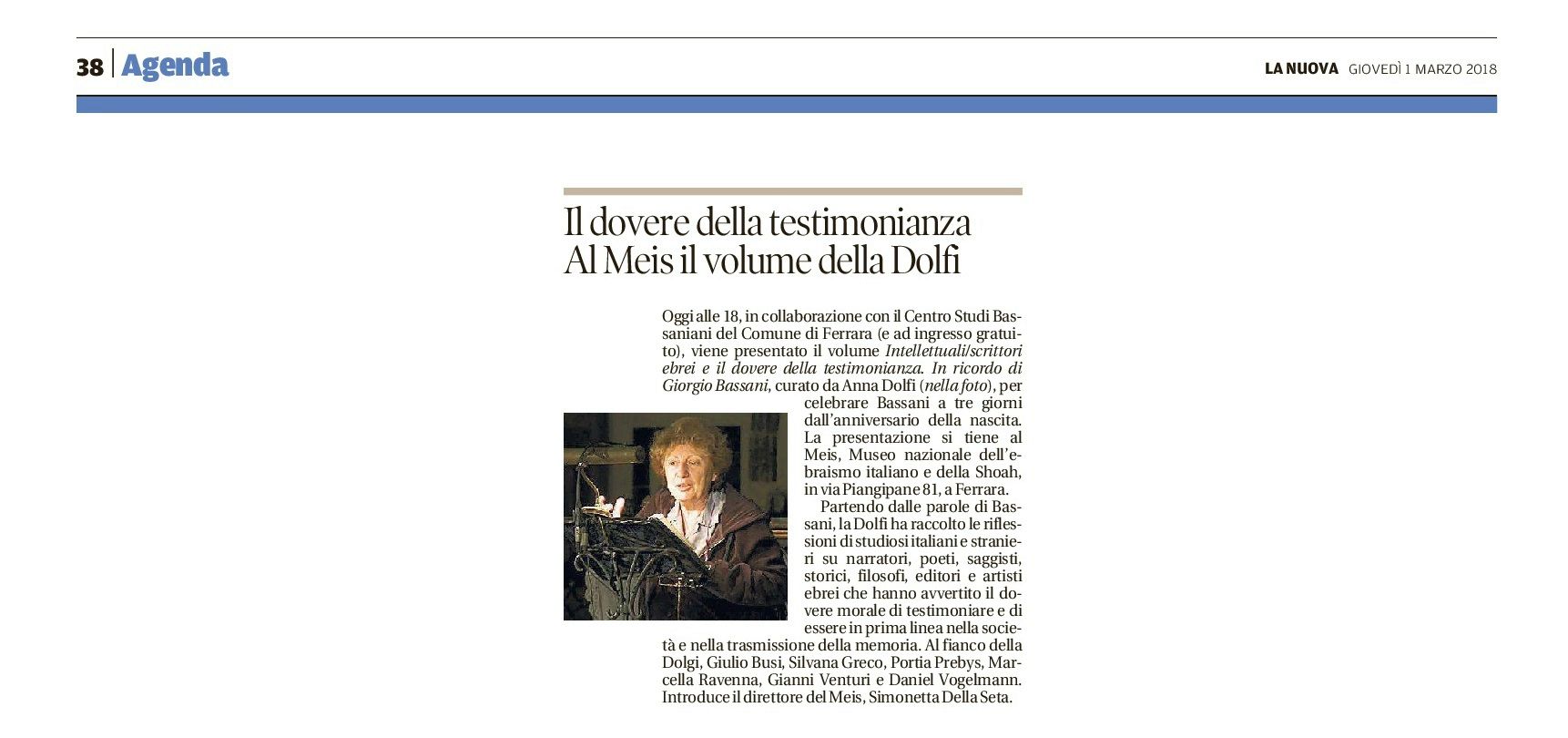 Il dovere della testimonianza