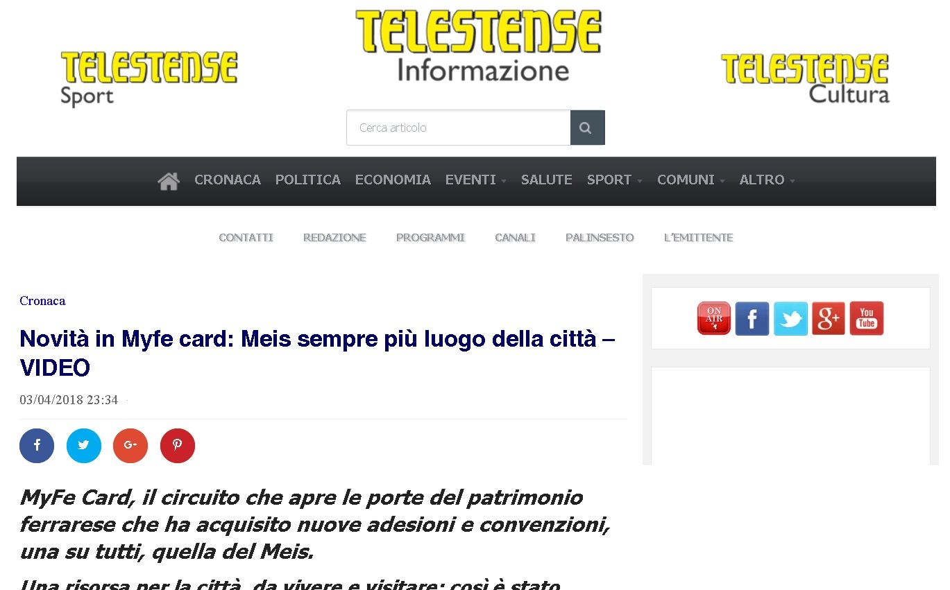 Novità in Myfe card: Meis sempre più luogo della città