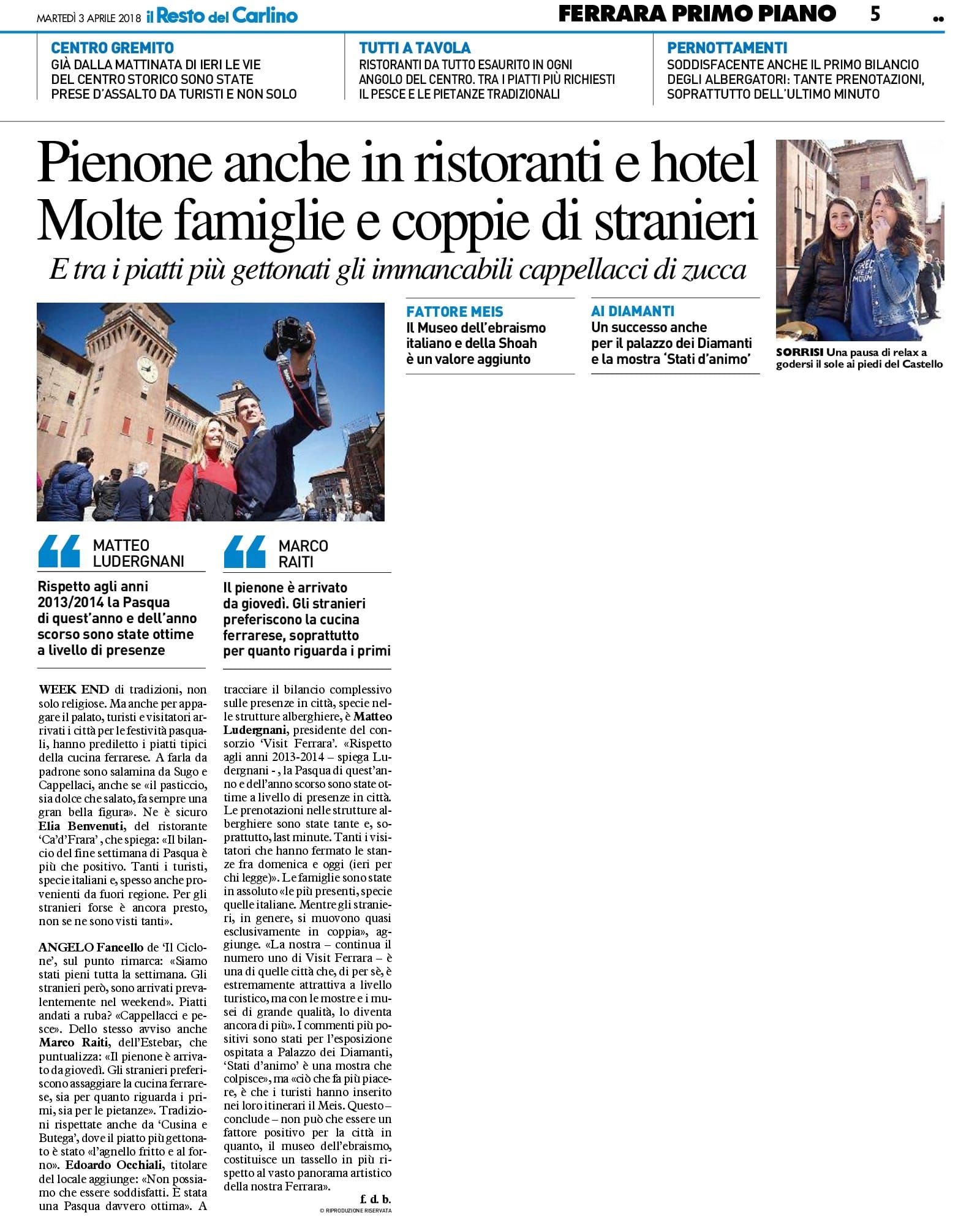 Pienone anche in ristoranti e hotel. Molte famiglie e coppie di stranieri