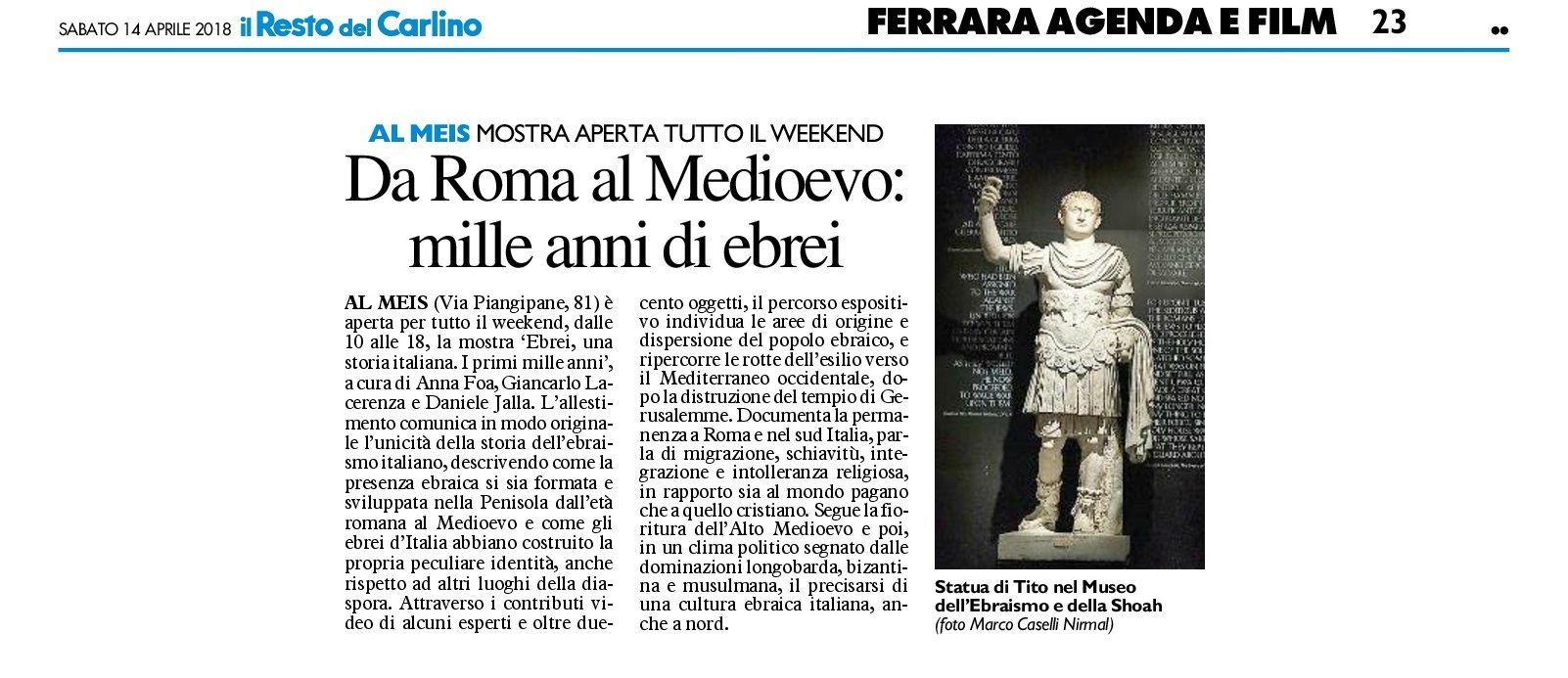 Da Roma al Medioevo: mille anni di ebrei