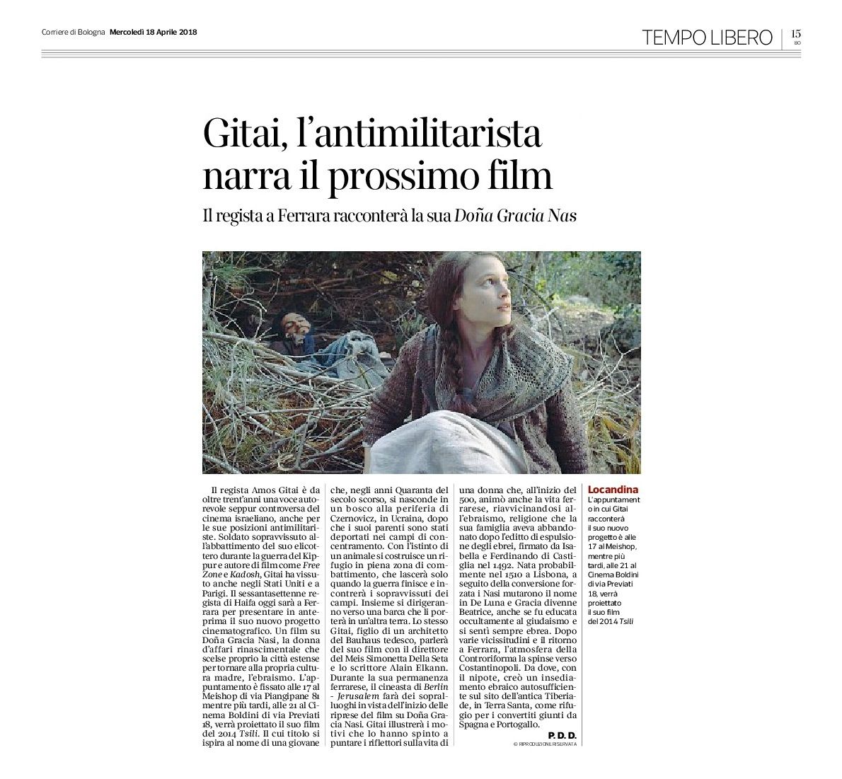 Gitai, l’antimilitarista narra il prossimo film