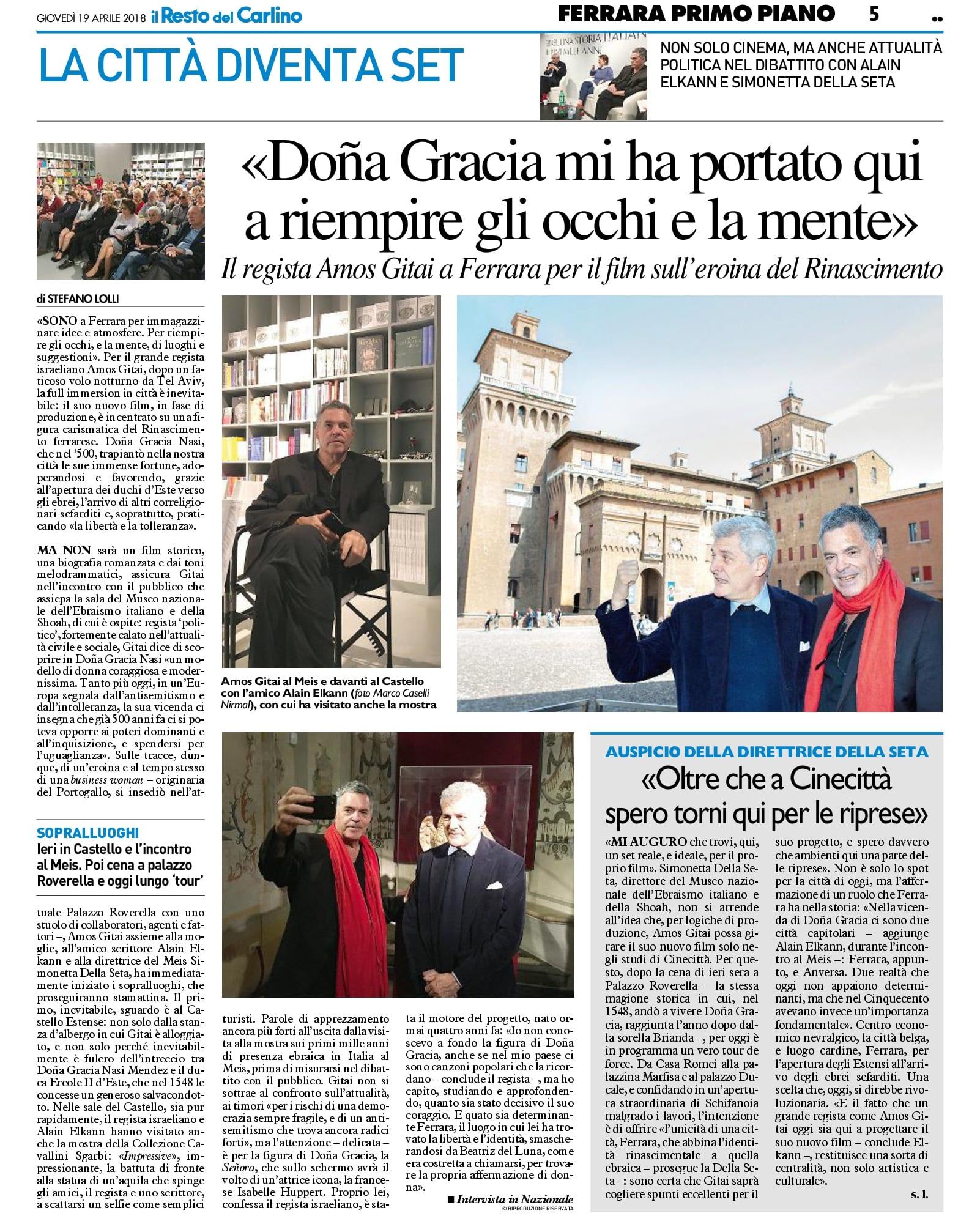 «Doña Gracia mi ha portato qui a riempire gli occhi e la mente»