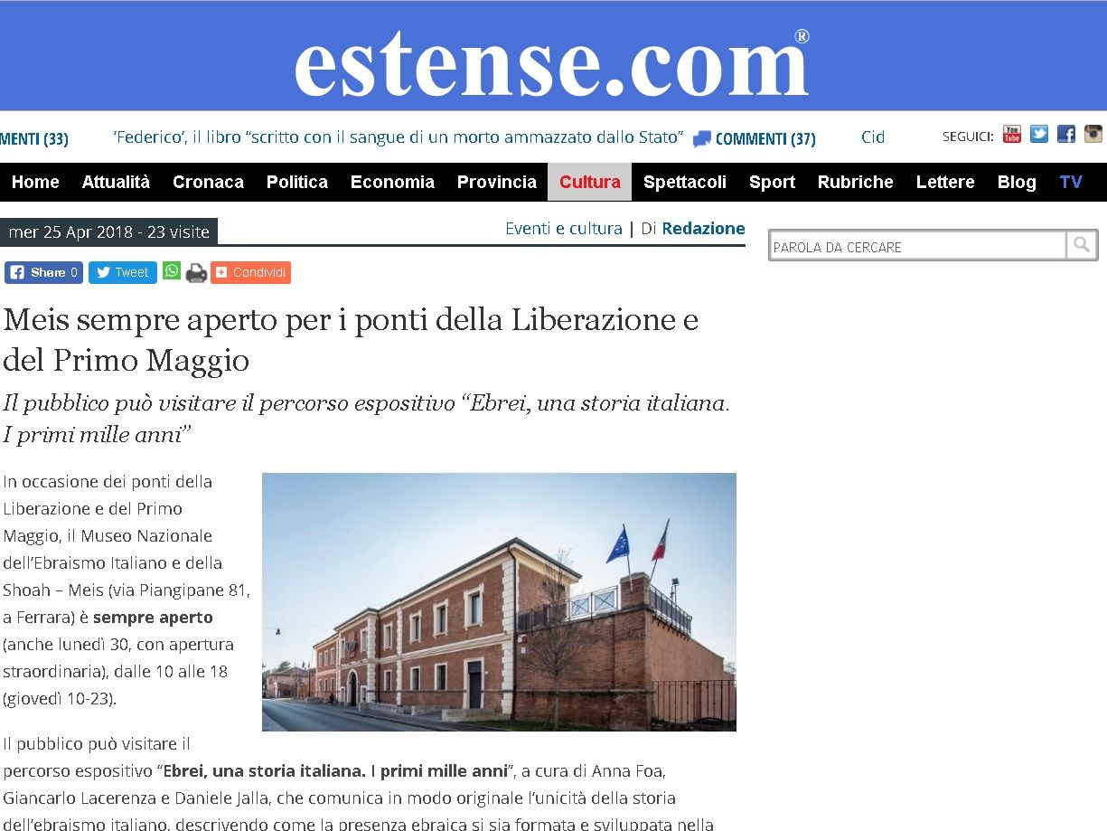 Meis sempre aperto per i ponti della Liberazione e del Primo Maggio