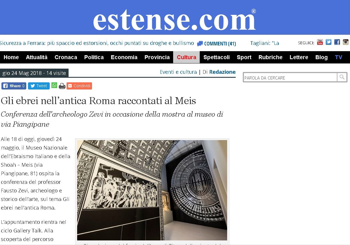 Gli ebrei nell’antica Roma raccontati al Meis