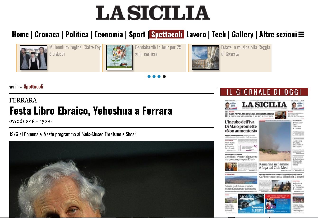 Festa Libro Ebraico, Yehoshua a Ferrara