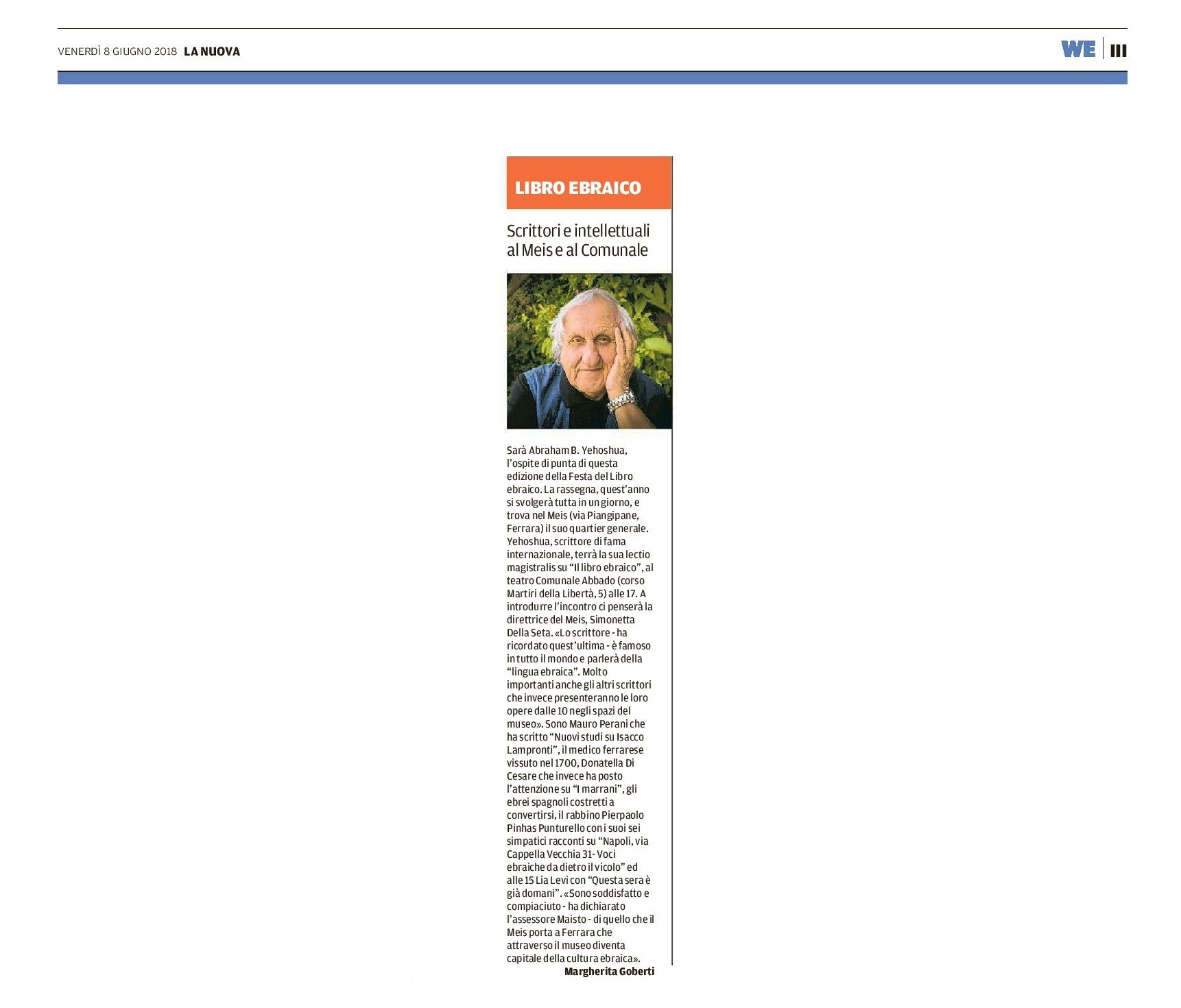 Scrittori e intellettuali al Meis e al Comunale