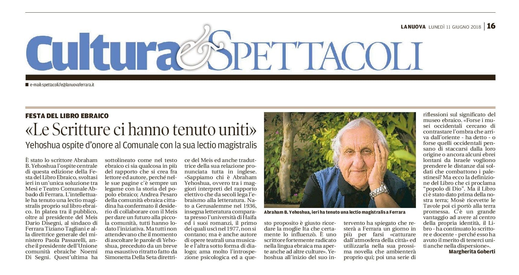 «Le Scritture ci hanno tenuto uniti»