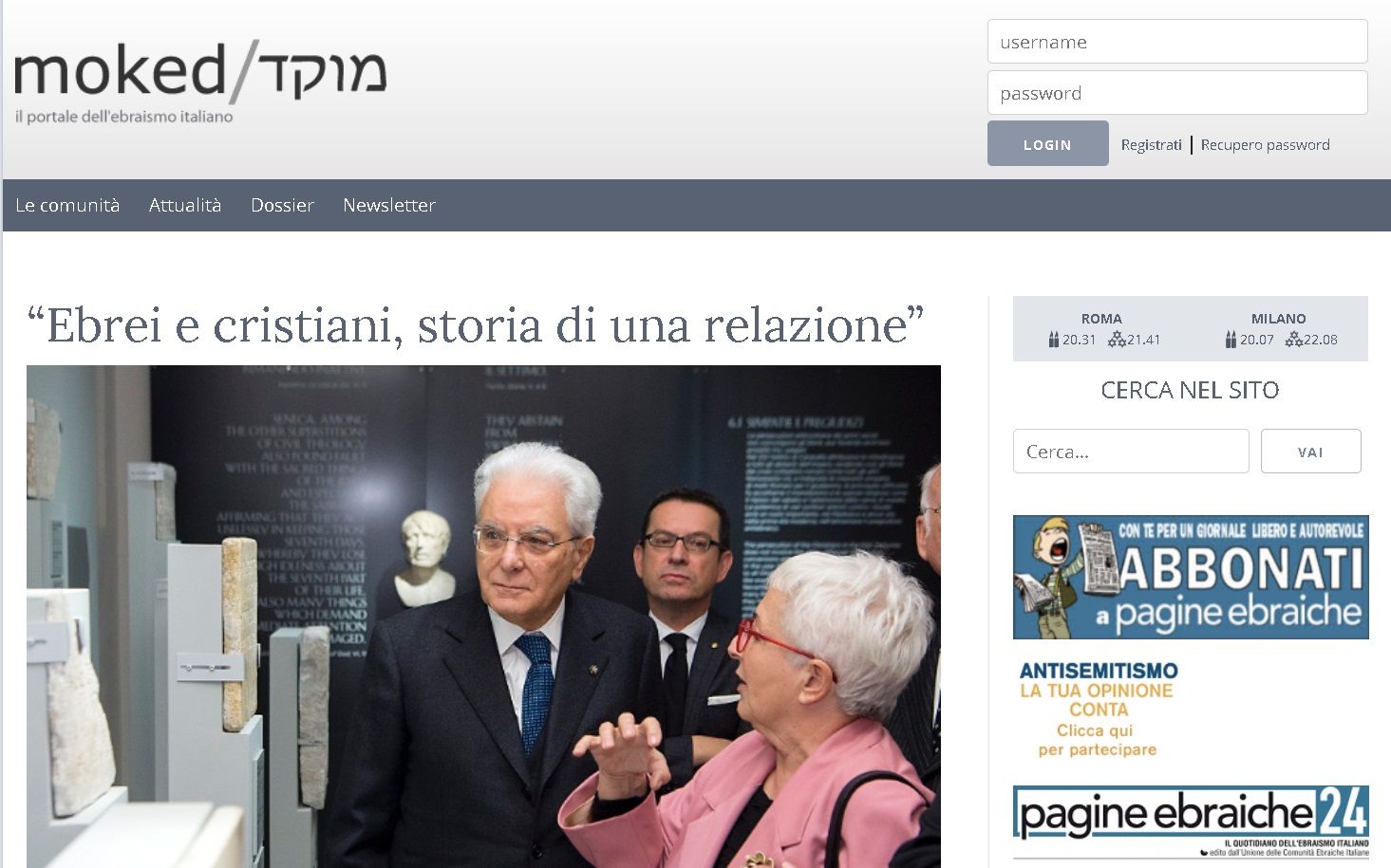 “Ebrei, cristiani e Chiesa. Una relazione complessa”