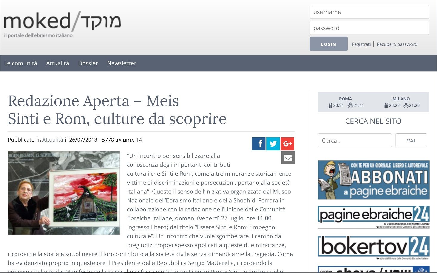Sinti e Rom, culture da scoprire