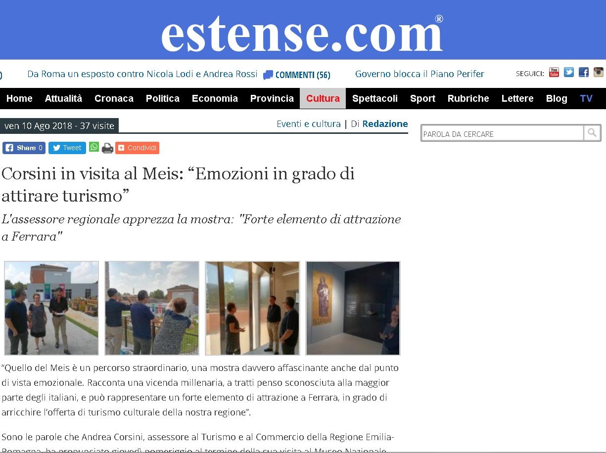 Corsini in visita al Meis: “Emozioni in grado di attirare turismo”