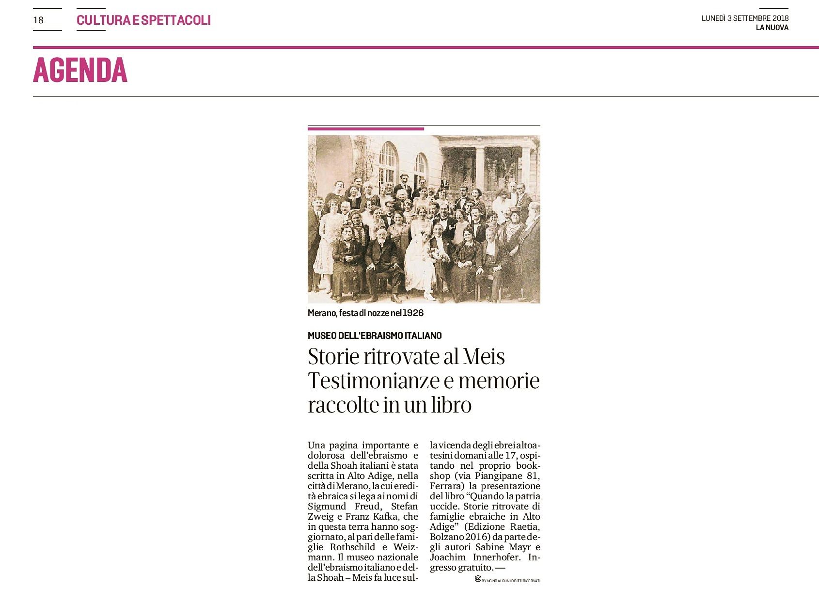 Storie ritrovate al Meis. Testimonianze e memorie raccolte in un libro