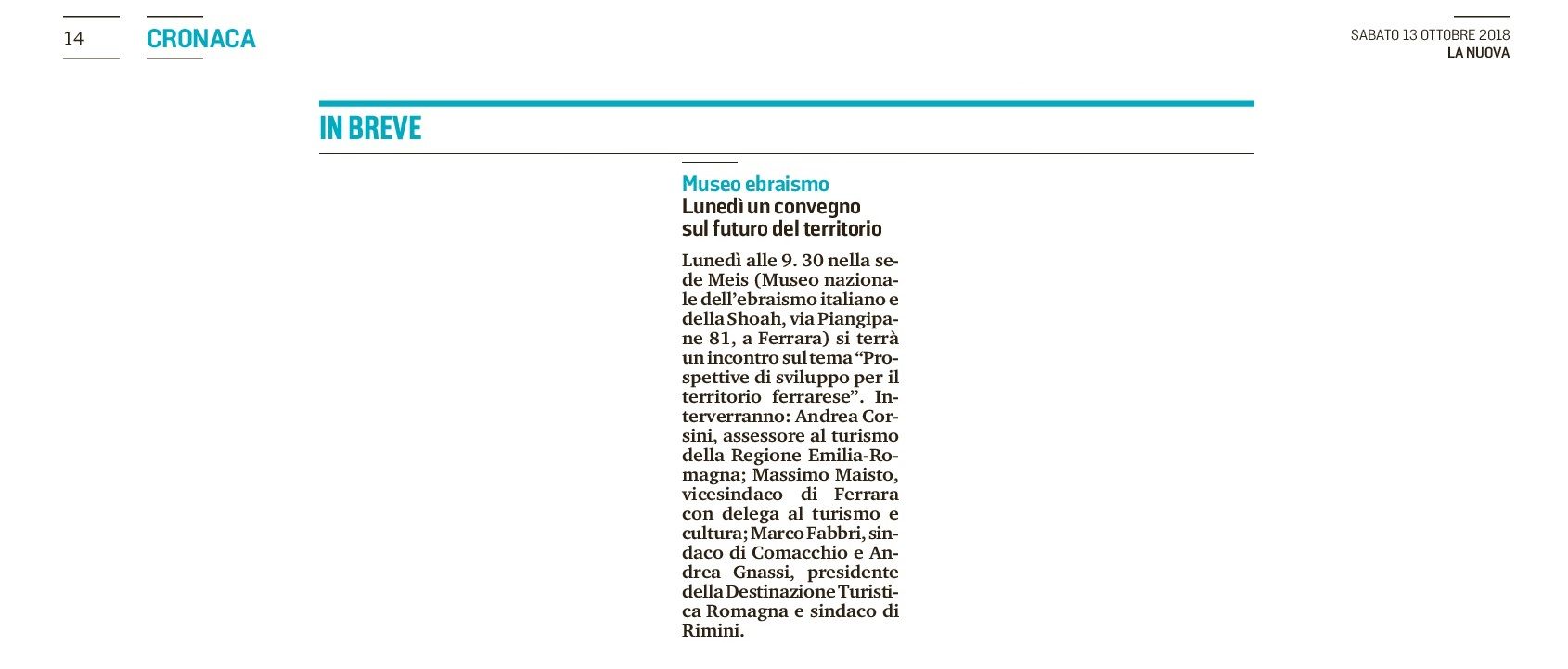 Lunedì un convegno sul futuro del territorio