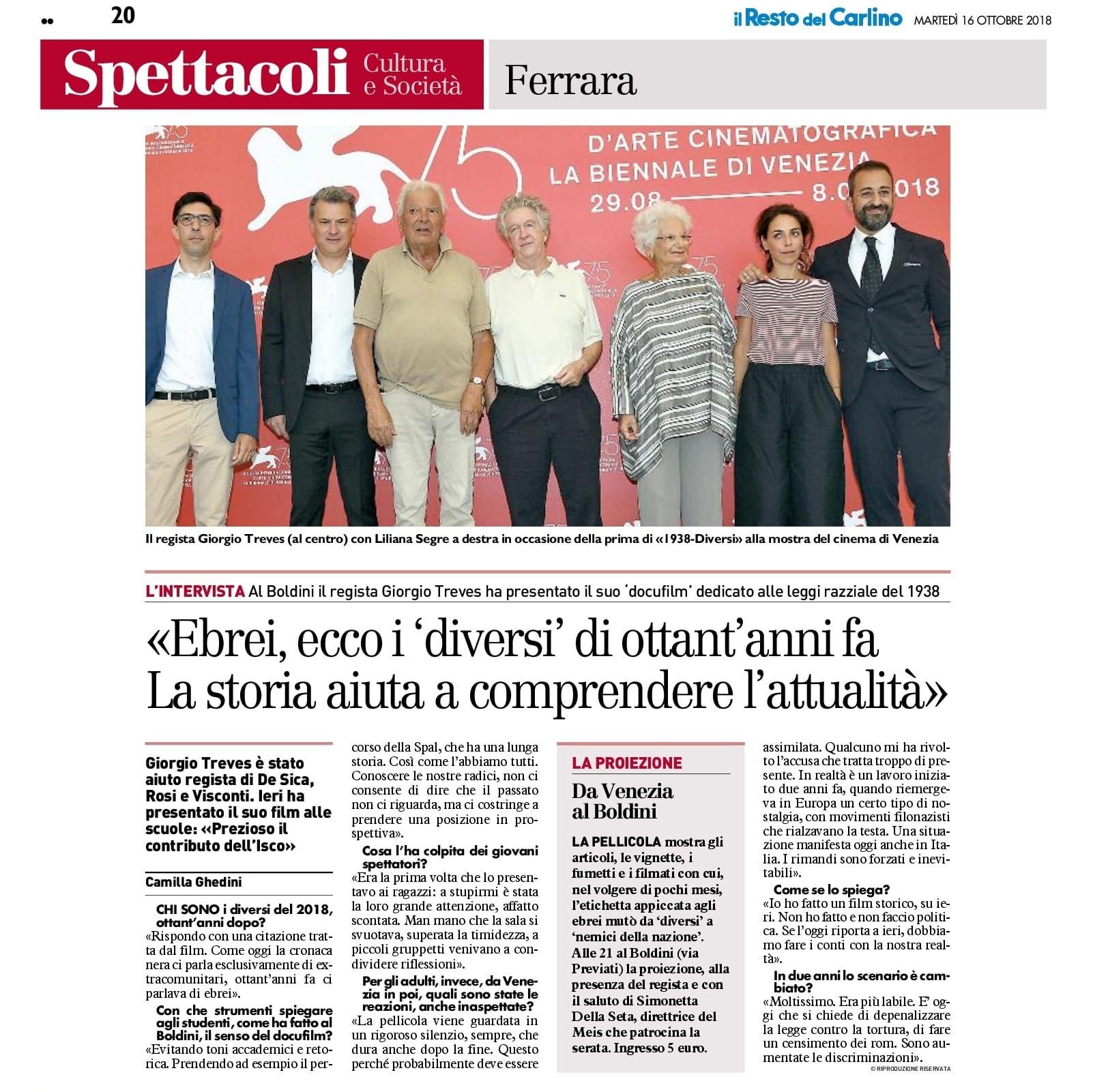 «Ebrei, ecco i ‘diversi’ di ottant’anni fa. La storia aiuta a comprendere l’attualità»