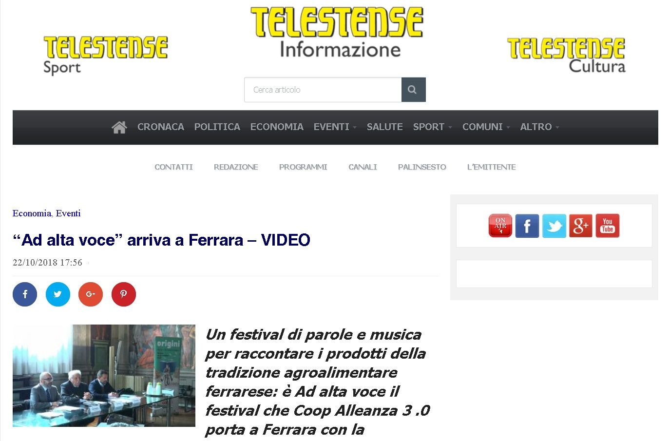“Ad alta voce” arriva a Ferrara