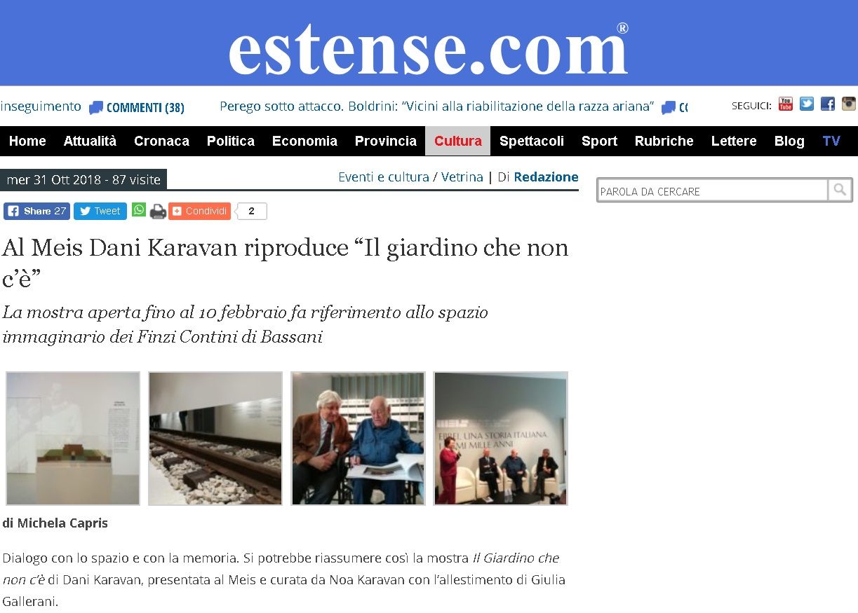 Al Meis Dani Karavan riproduce “Il giardino che non c’è”