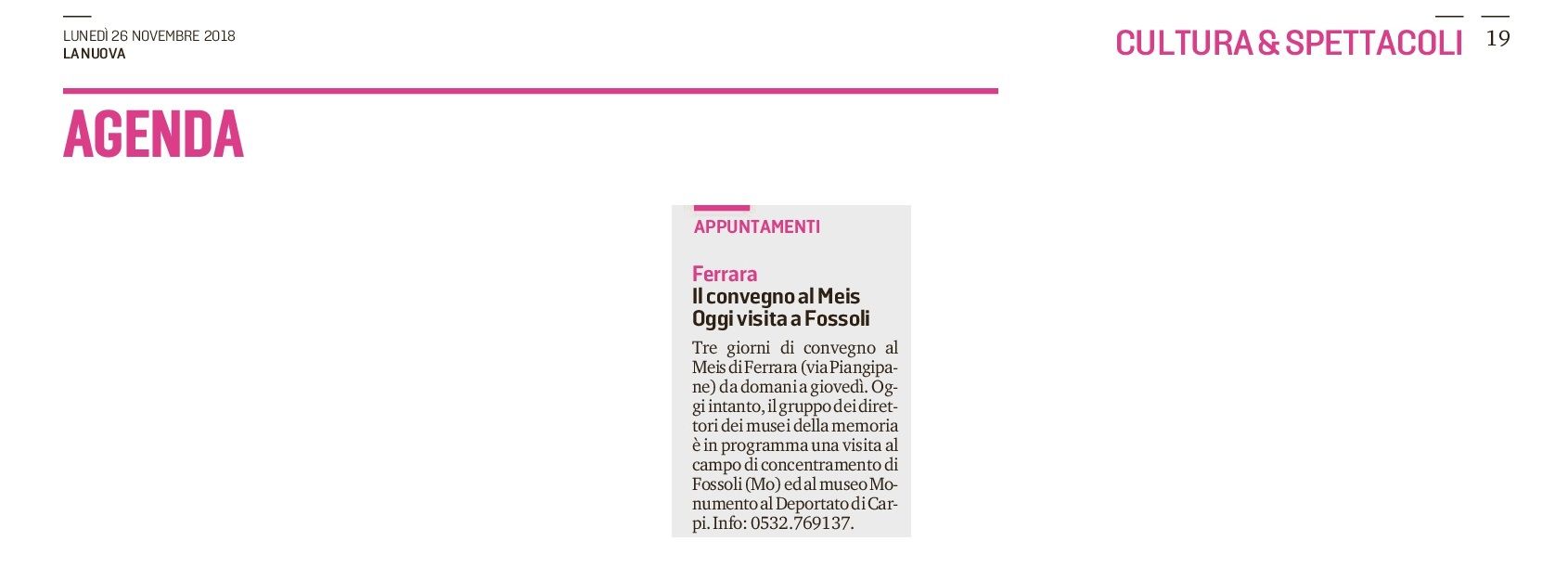 Il convegno al Meis. Oggi visita a Fossoli