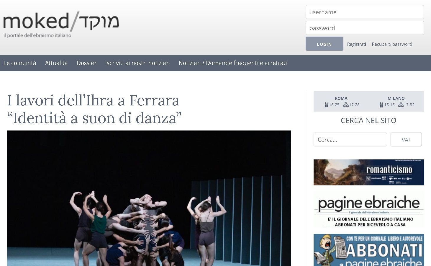 “Identità a suon di danza”