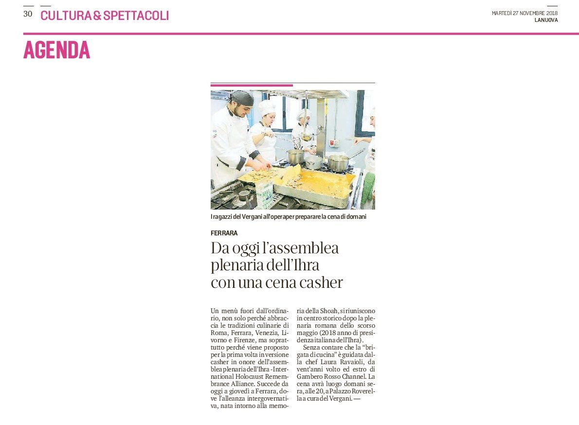 Da oggi l’assemblea plenaria dell’Ihra con una cena casher