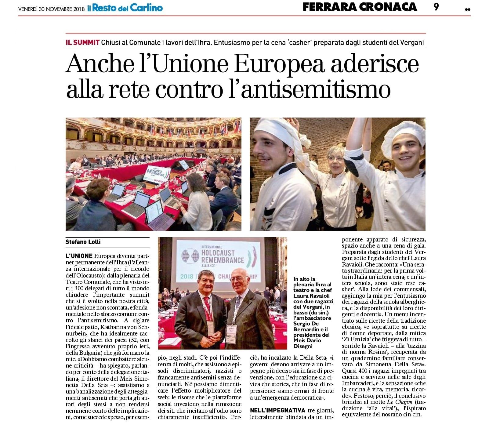 Anche l’Unione Europea aderisce alla rete contro l’antisemitismo