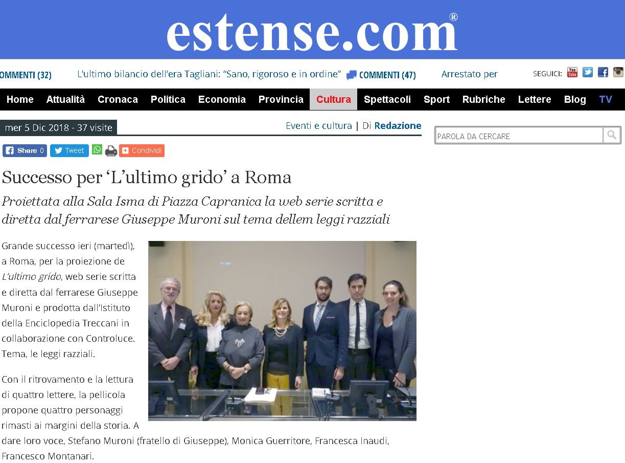 Successo per ‘L’ultimo grido’ a Roma