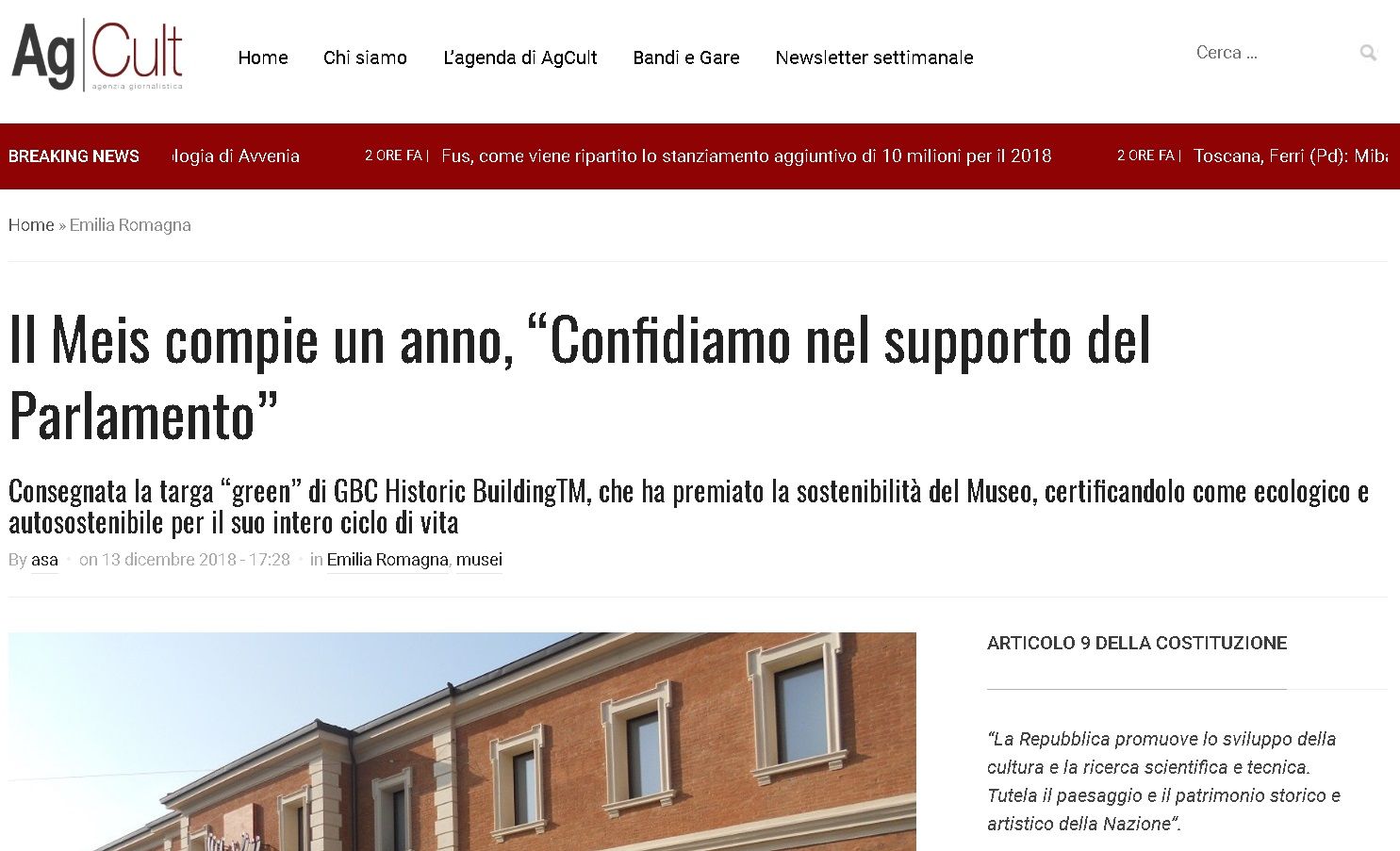 Il Meis compie un anno, “Confidiamo nel supporto del Parlamento”
