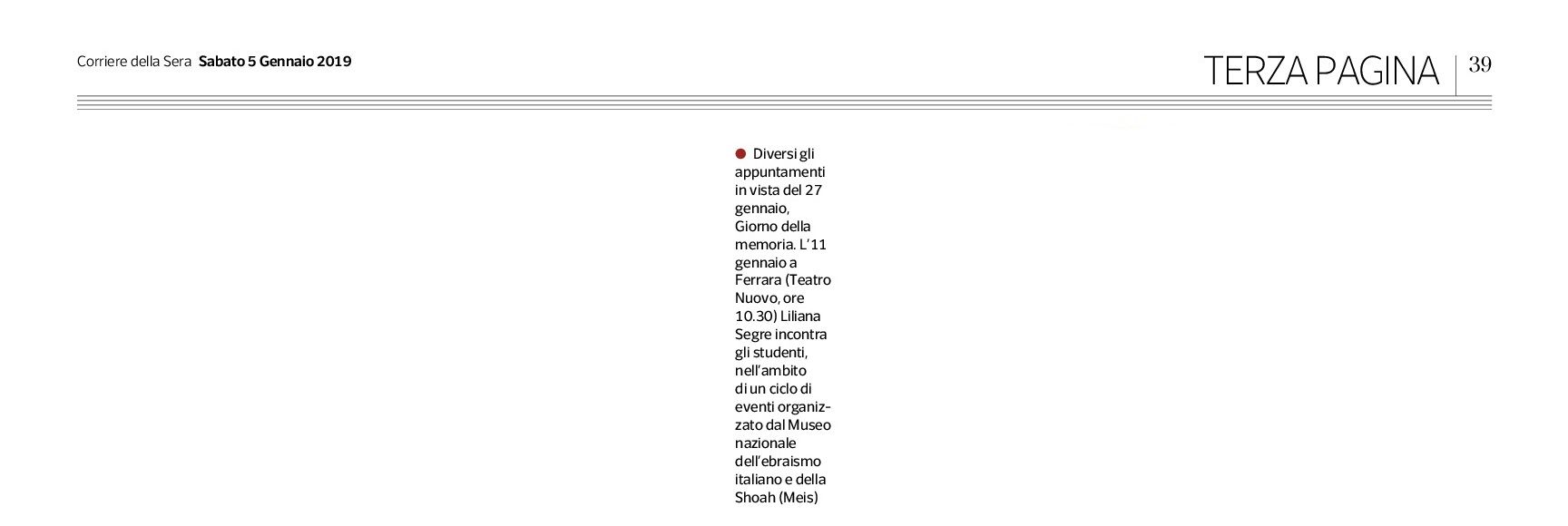 Liliana Segre incontra gli studenti a Ferrara