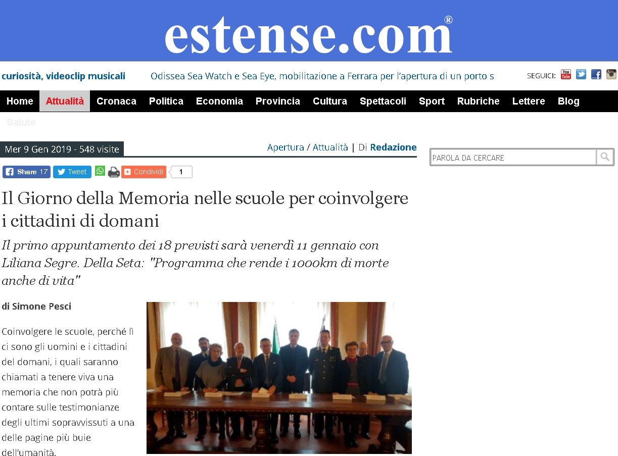 Il Giorno della Memoria nelle scuole per coinvolgere i cittadini di domani