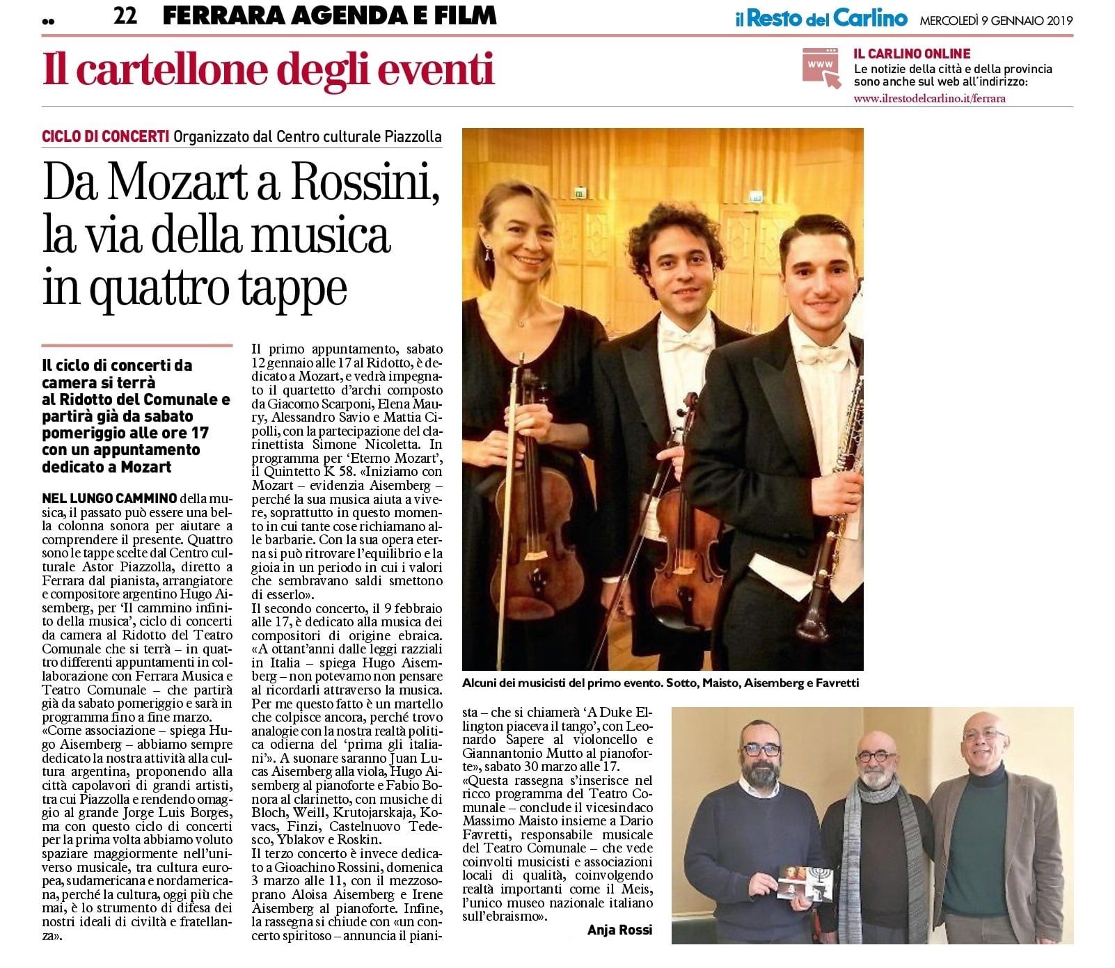 Da Mozart a Rossini, la via della musica in quattro tappe