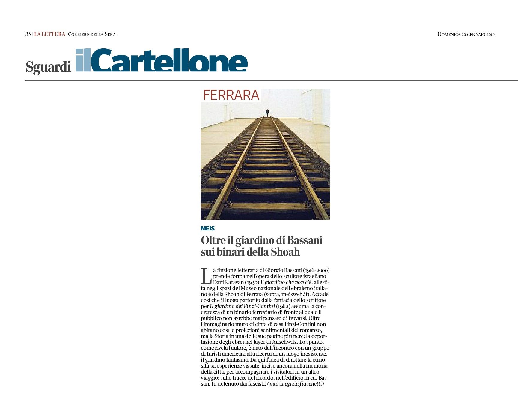 Oltre il giardino di Bassani sui binari della Shoah