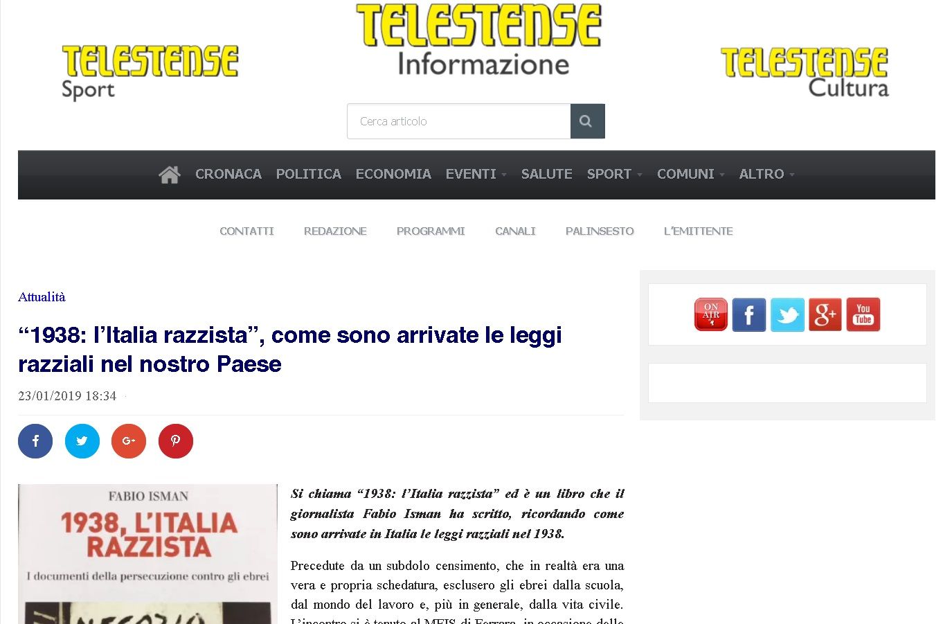 “1938: l’Italia razzista”, come sono arrivate le leggi razziali nel nostro Paese