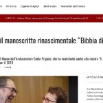 Meis, arriva il manoscritto rinascimentale “Bibbia di Mosè da Castellazzo”