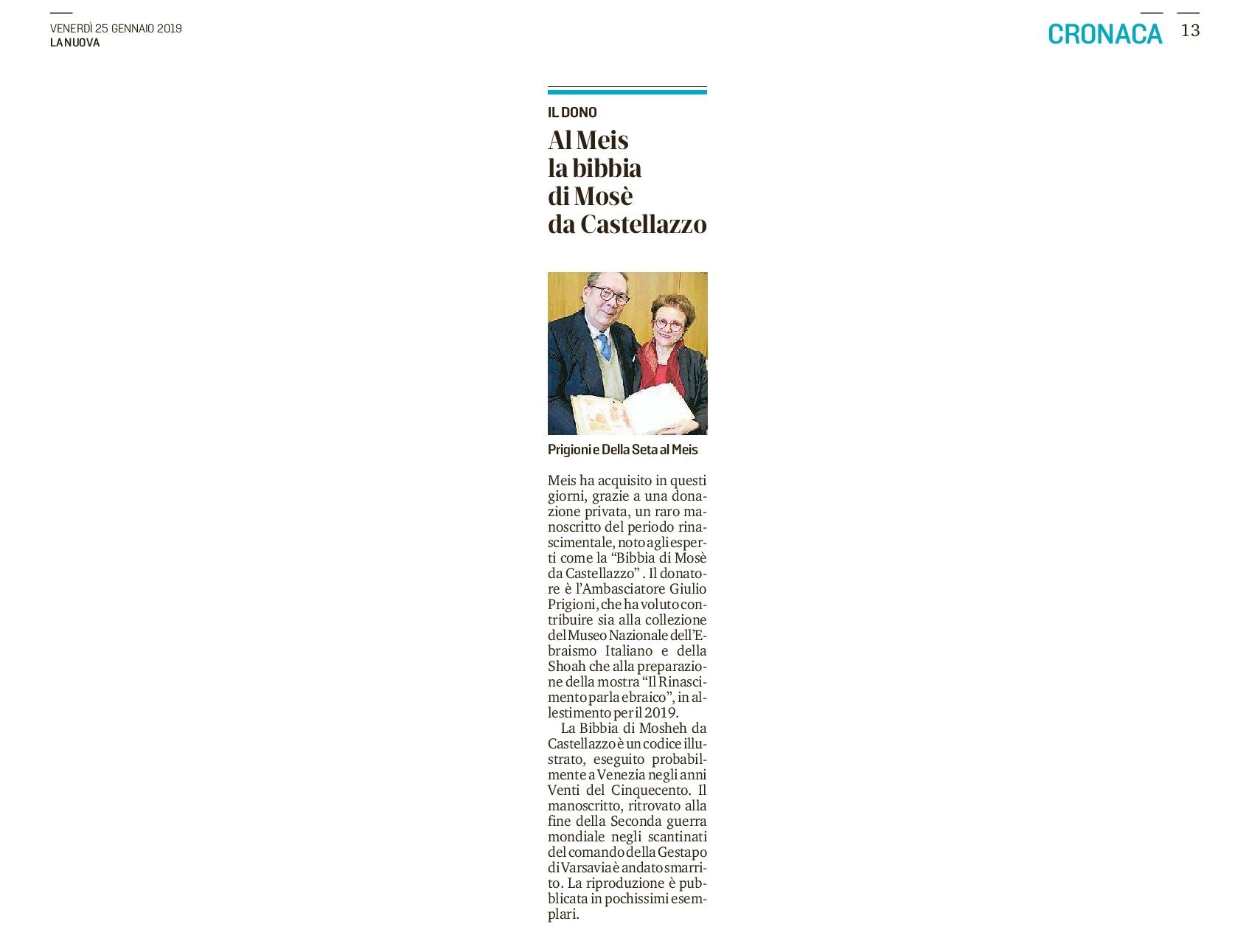 Al Meis la bibbia di Mosè da Castellazzo