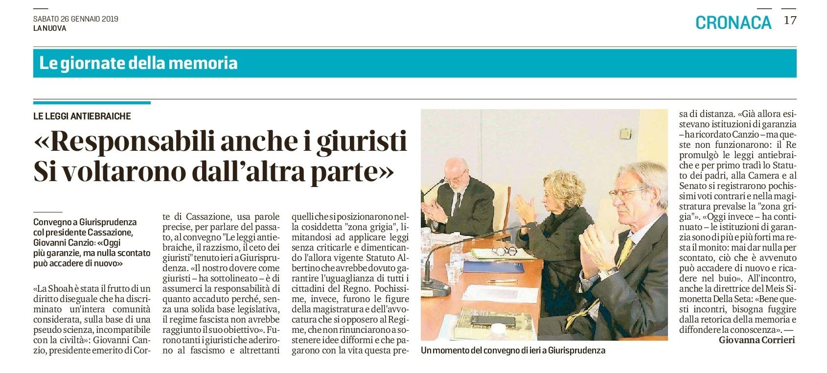 «Responsabili anche i giuristi. Si voltarono dall’altra parte»