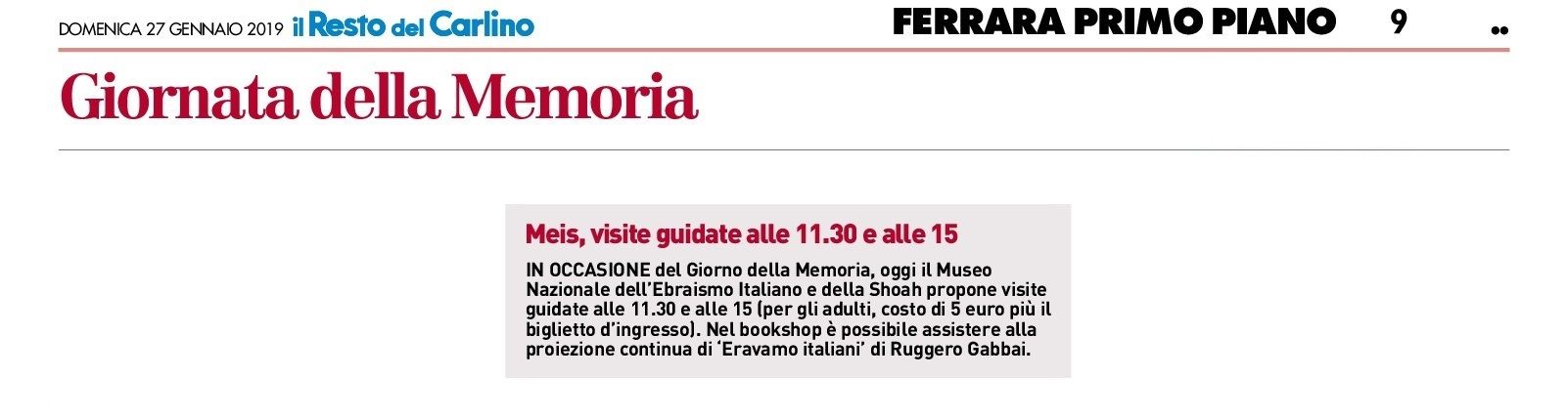 Meis, visite guidate alle 11.30 e alle 15