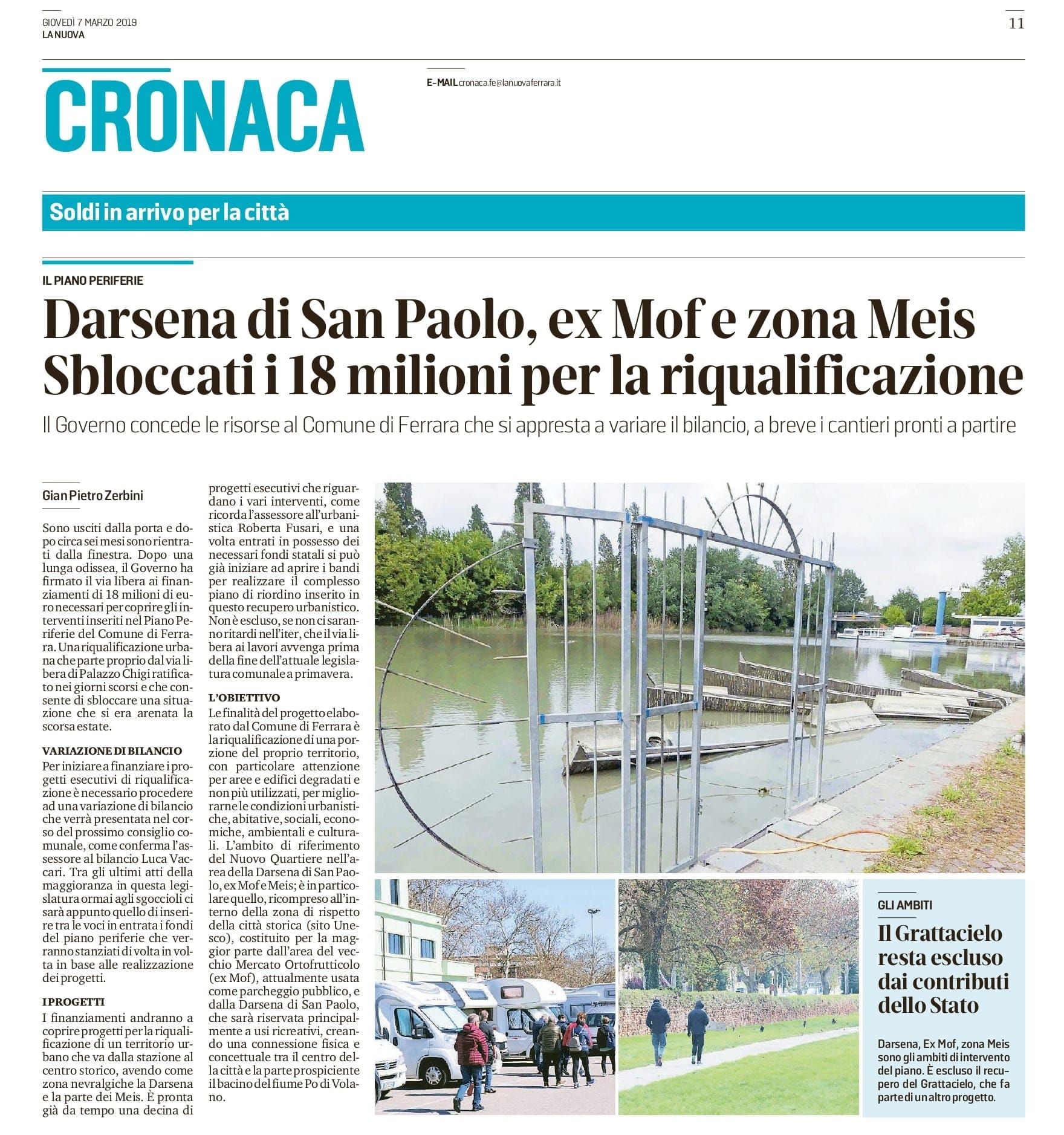 Darsena di San Paolo, ex Mof e zona Meis. Sbloccati i 18 milioni per la riqualificazione