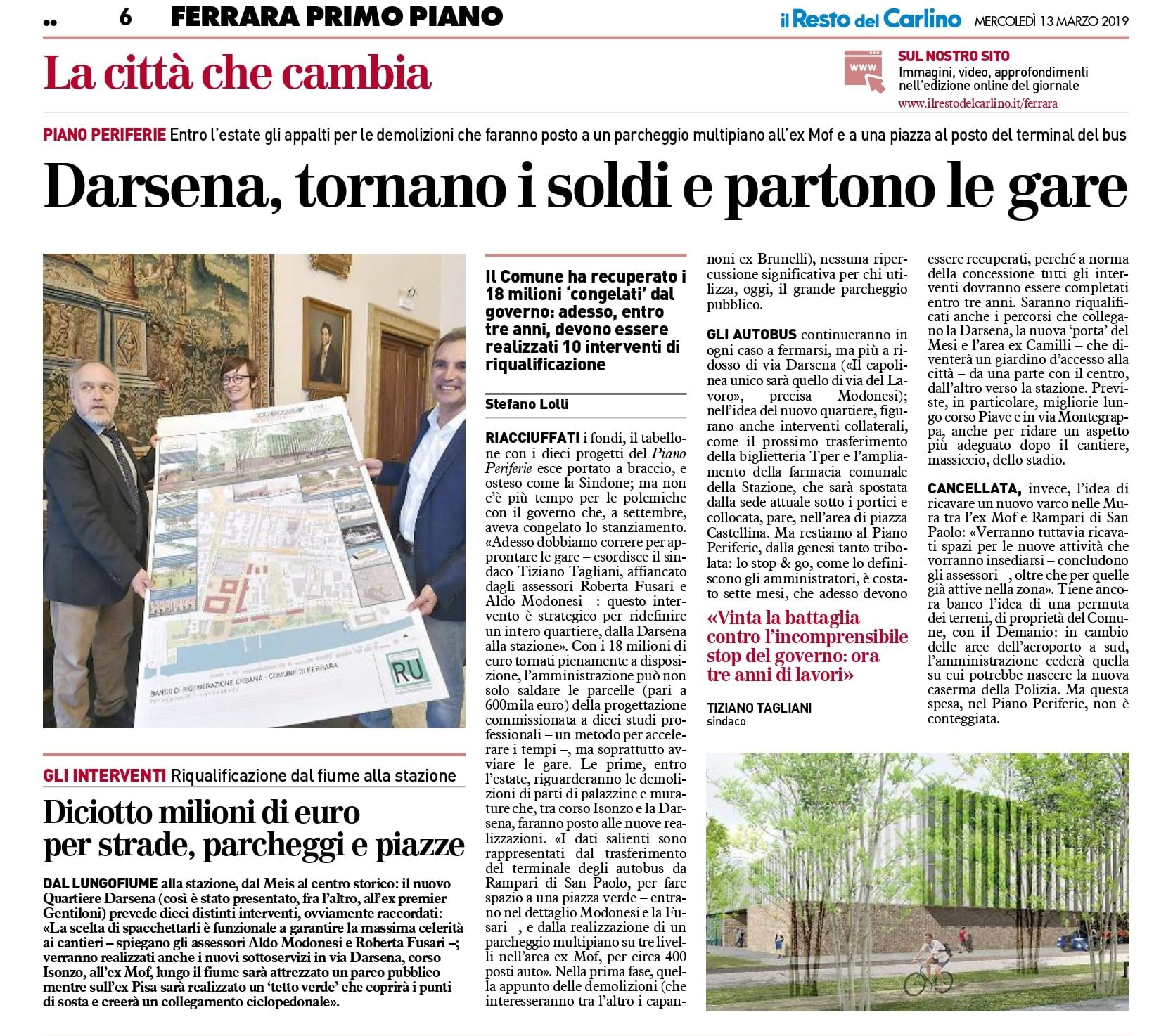 Darsena, tornano i soldi e partono le gare