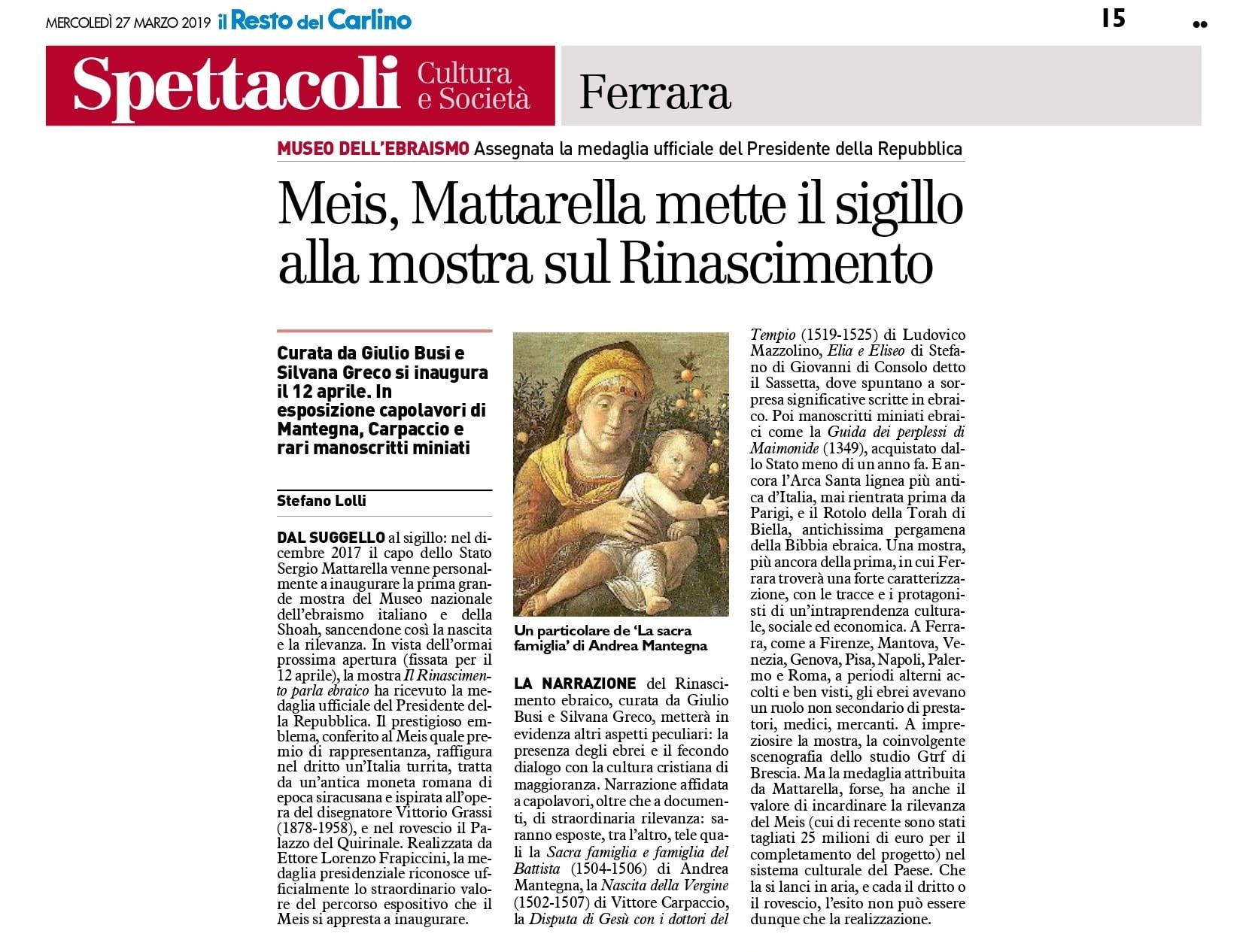 Meis, Mattarella mette il sigillo alla mostra sul Rinascimento