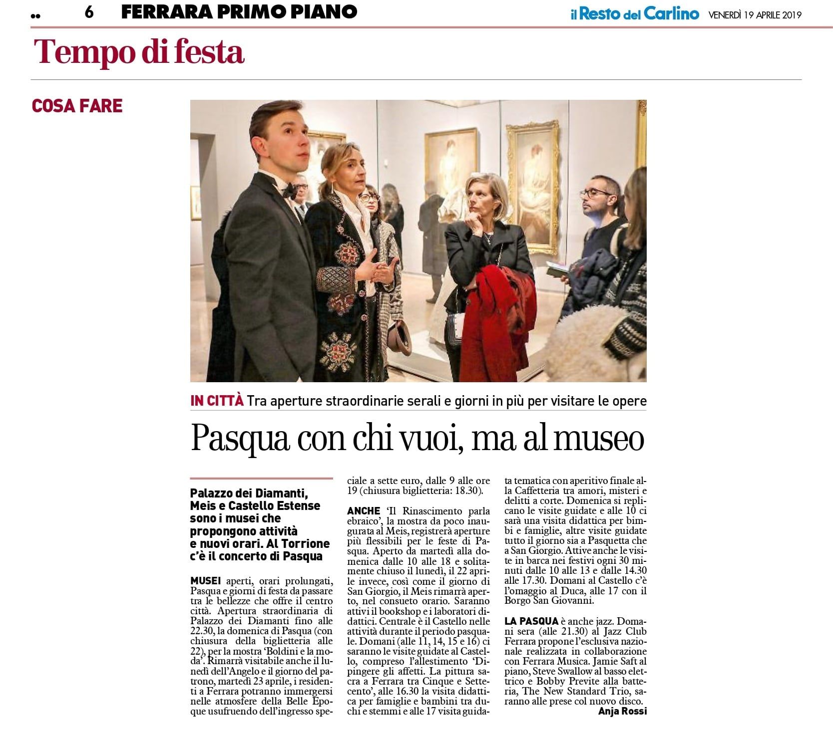 Pasqua con chi vuoi, ma al museo