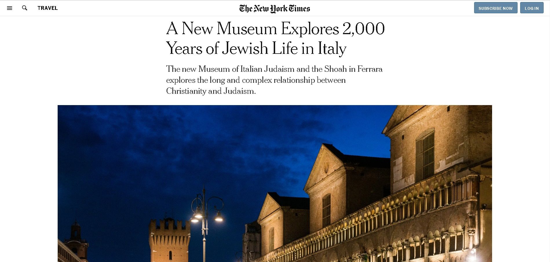 A New Museum Explores 2,000 Years of Jewish Life in Italy