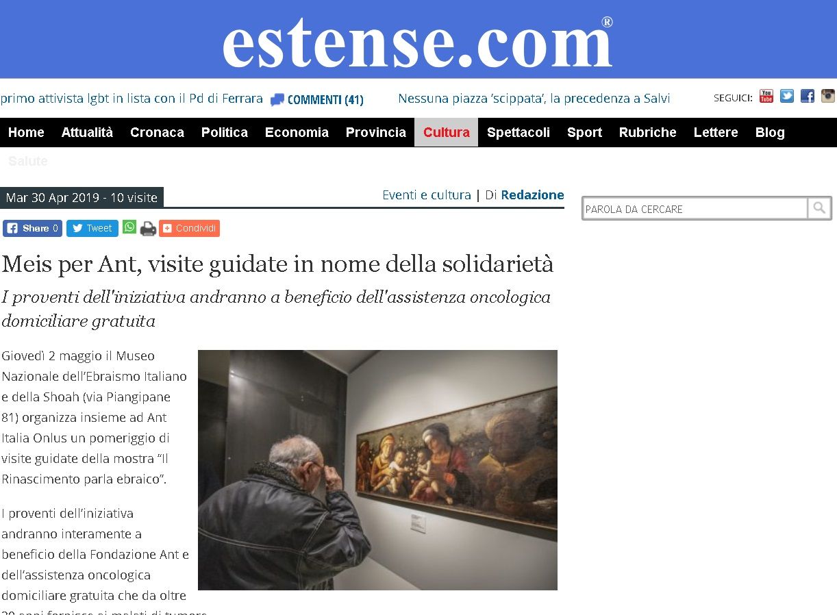 Meis per Ant, visite guidate in nome della solidarietà