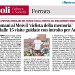 Domani al Meis il‘ciclista della memoria’. E dalle 15 visite guidate con introito per Ant