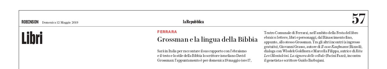 Grossman e la lingua della Bibbia