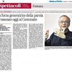 La forza generatrice della parola Grossman oggi al Comunale