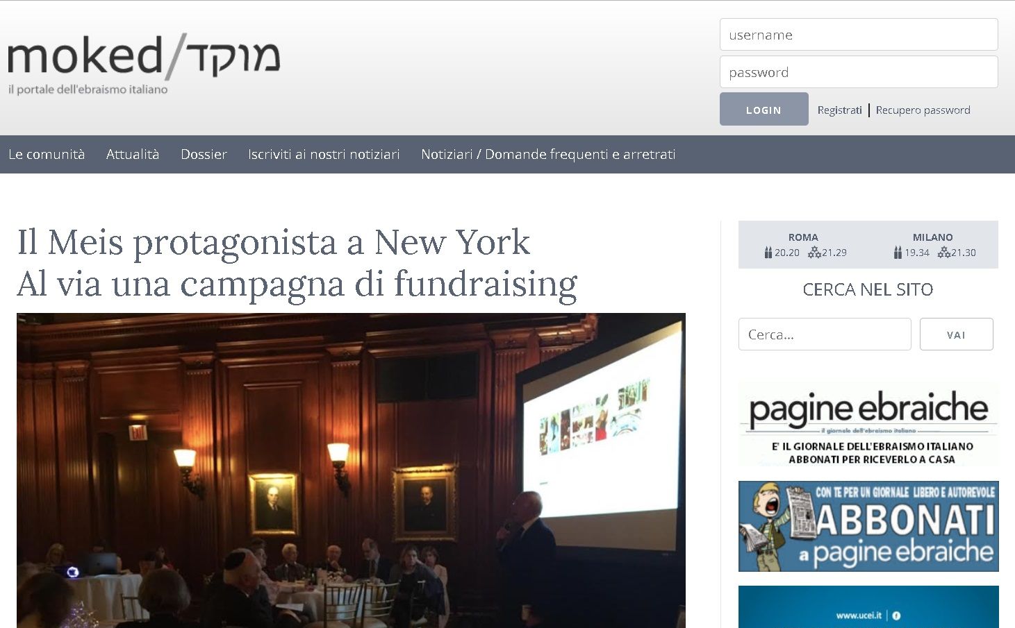 Il Meis protagonista a New York. Al via una campagna di fundraising