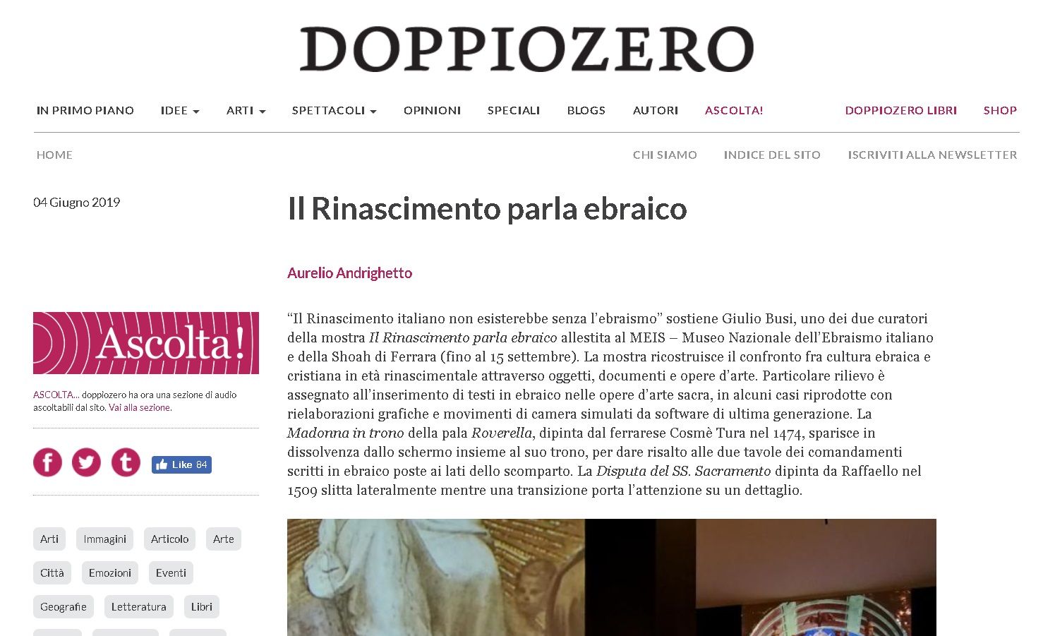 Il Rinascimento parla ebraico