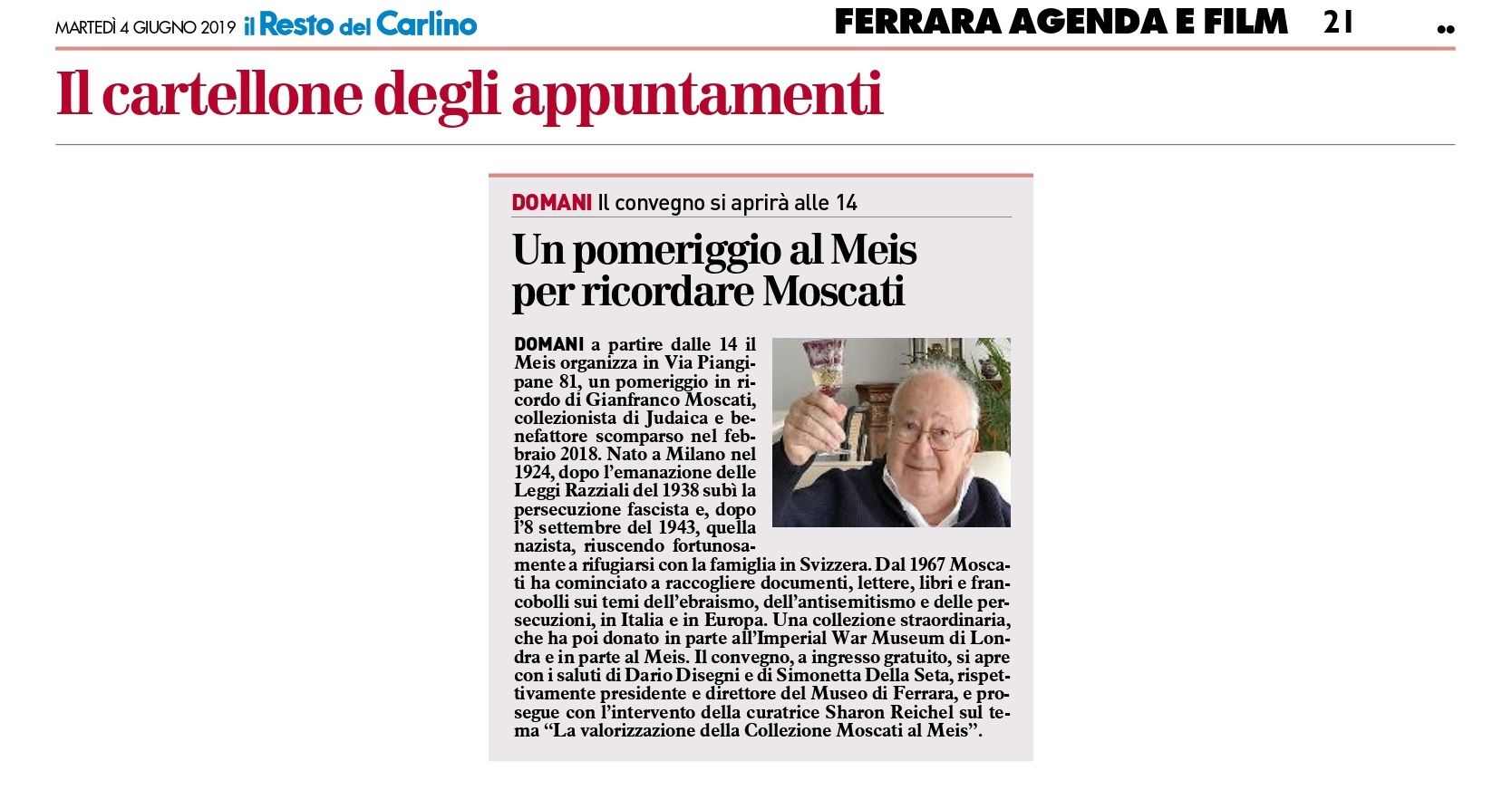 Un pomeriggio al Meis per ricordare Moscati