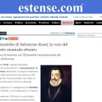 Al Meis le musiche di Salomone Rossi, la voce del Rinascimento musicale ebraico